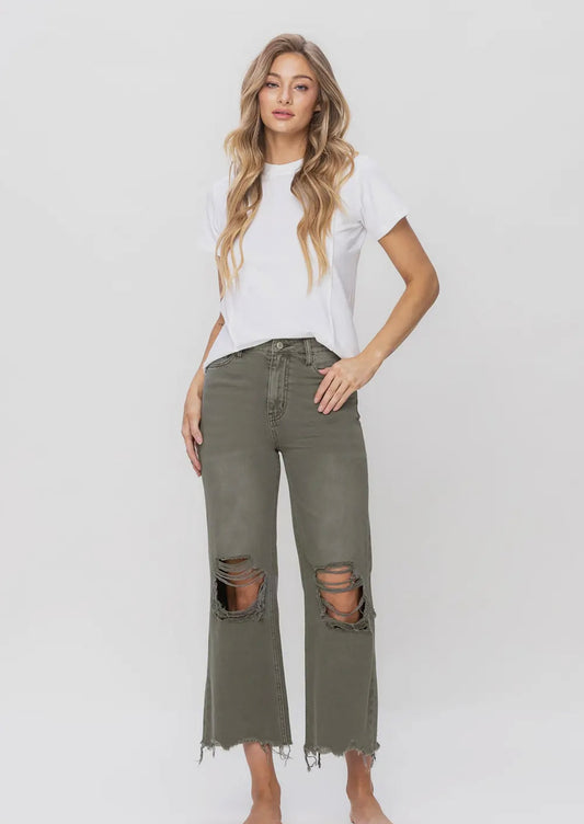 Darion Flare Denim Jeans (Beetle)