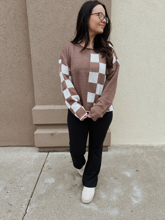 Coco Checkered Light Sweater