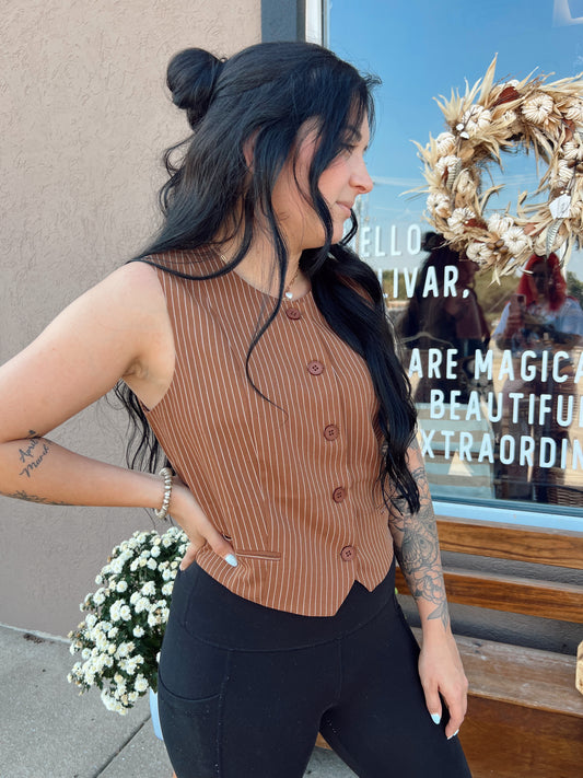 Brittani Stripe Vest