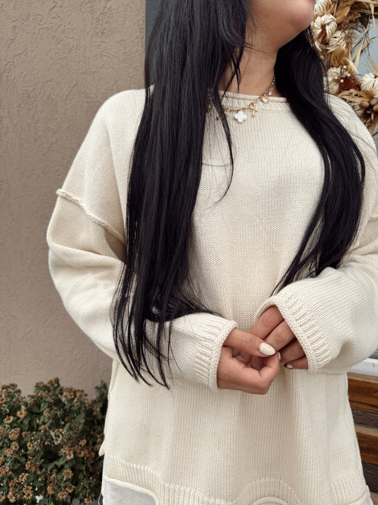 Kinley Raw Hem Sweater