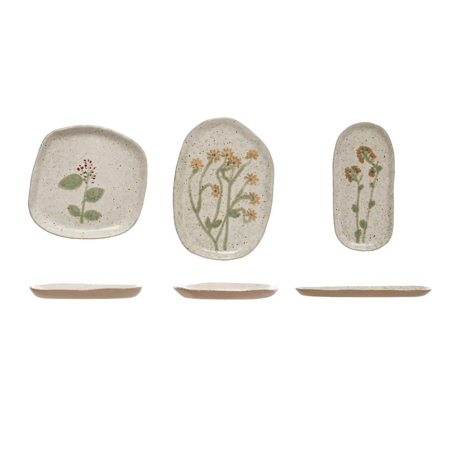 Hand-Painted Stoneware Plates