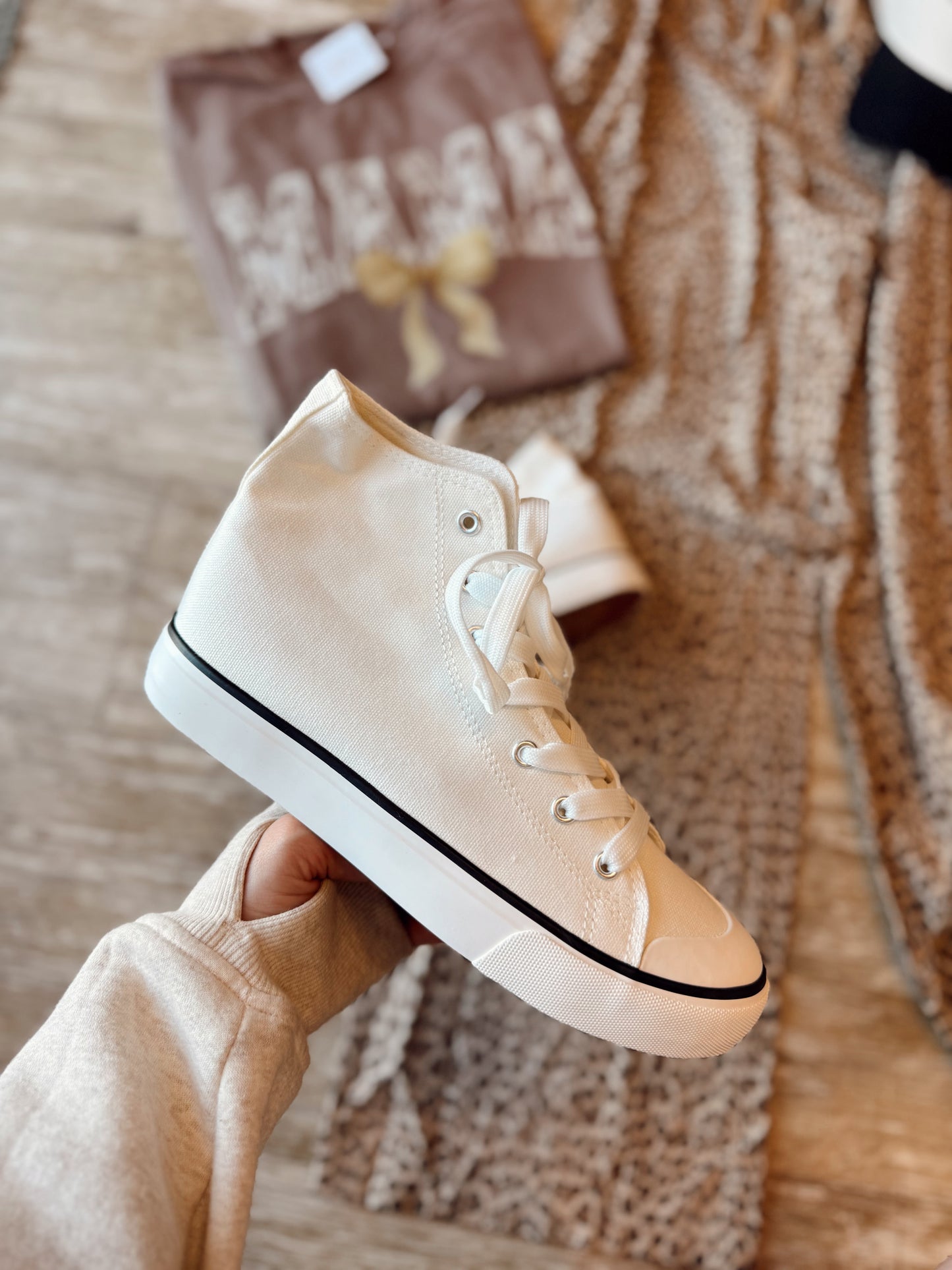 White Hightop Sneakers