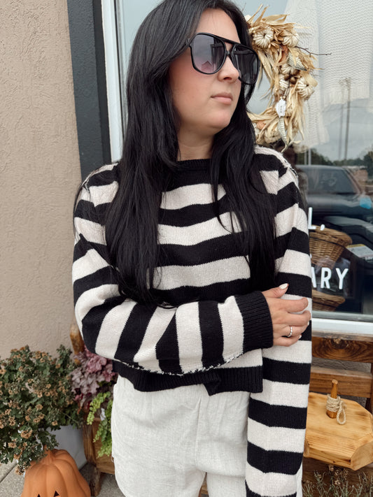 Ash Stripe Sweater
