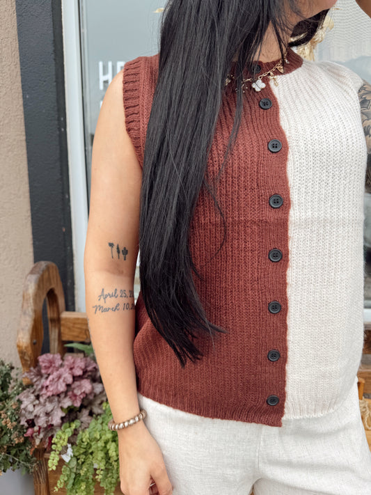 Leslie Color Block Top