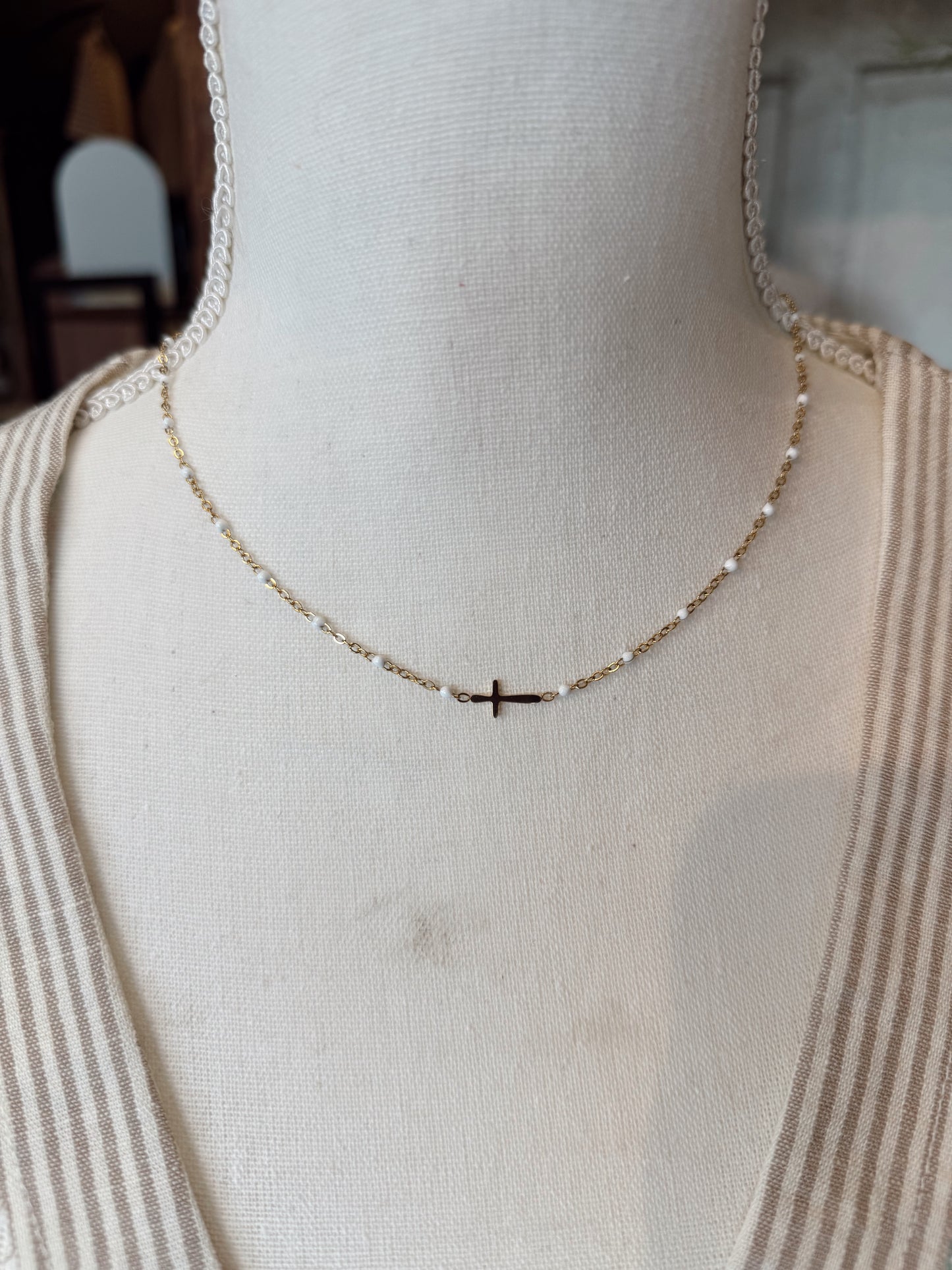 Cross Beaded Necklace