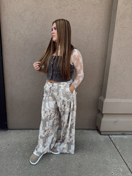 Bohemian Patch Pants