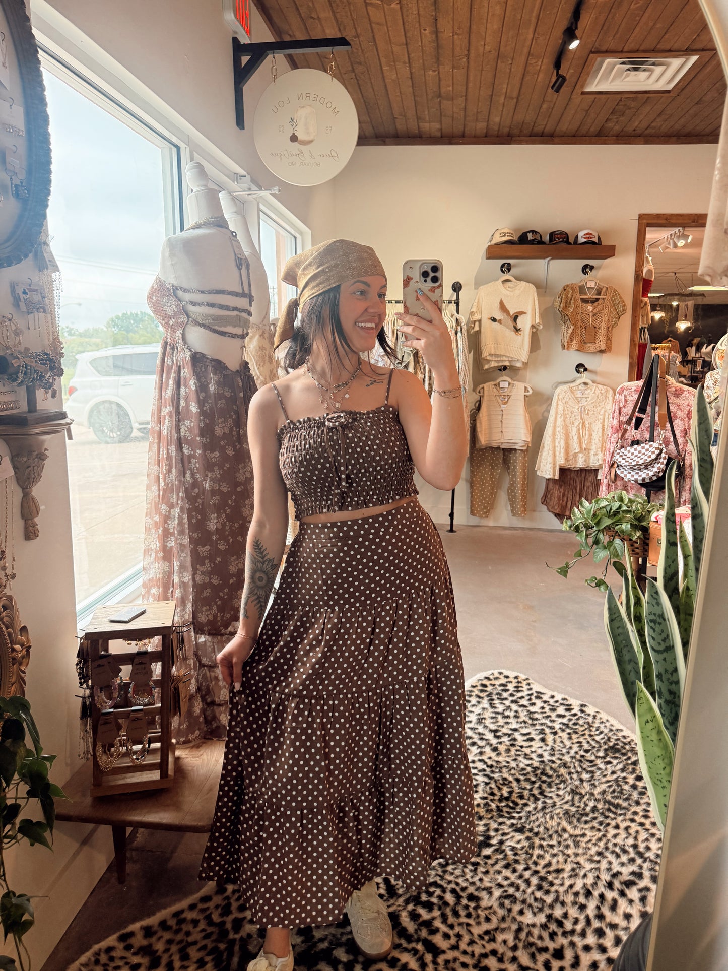 Polka Dot Skirt Set