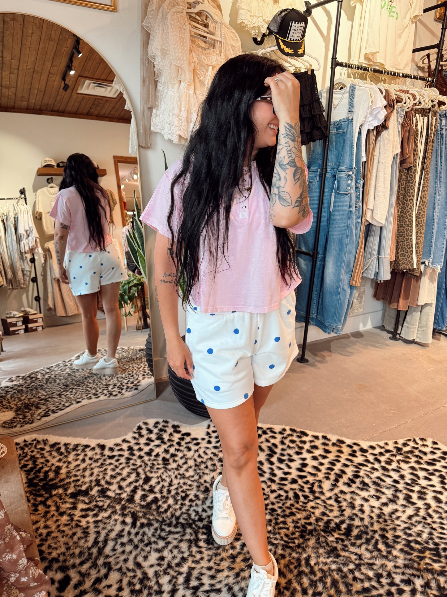 Pink Button Top