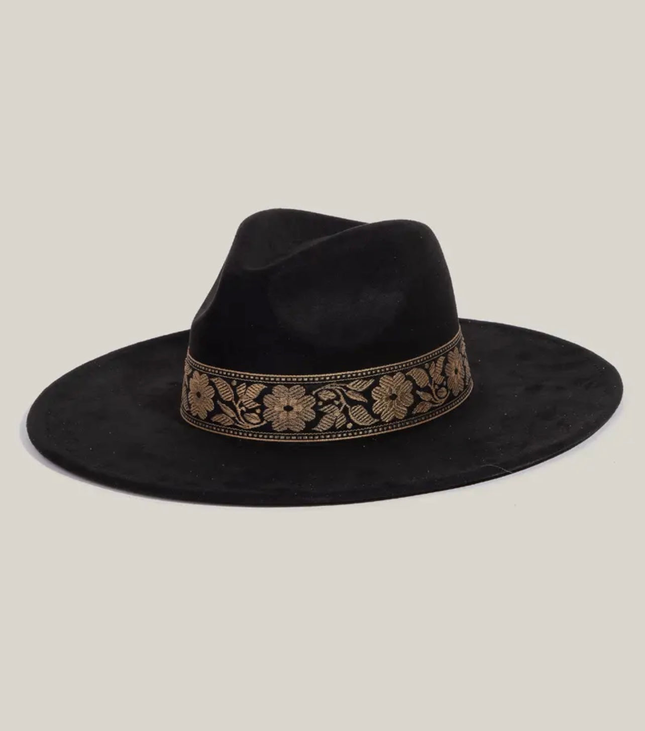 Bell Floral Hat (Black)