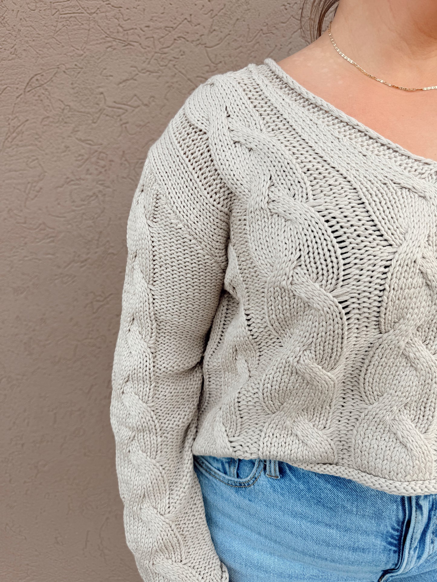 Taupe Knit Sweater