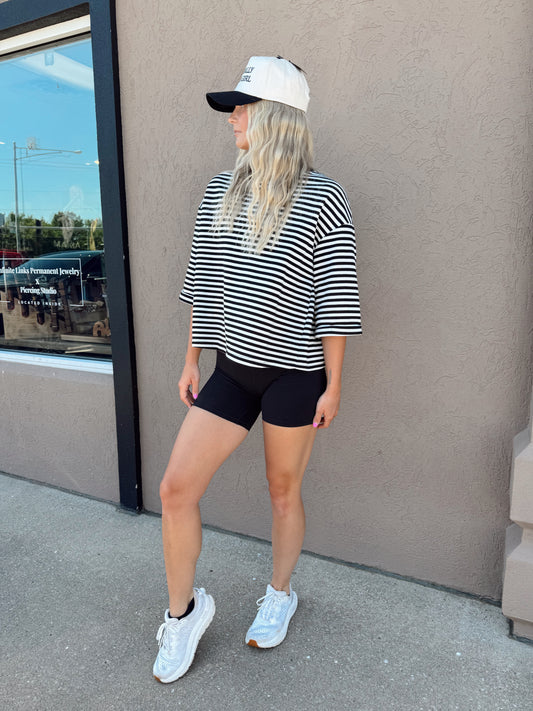 Peek-A-Boo Stripe Top