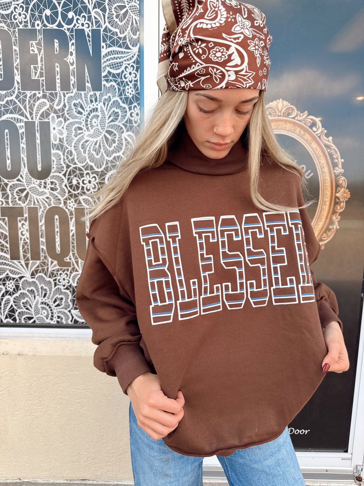 Blessed Mock Neck