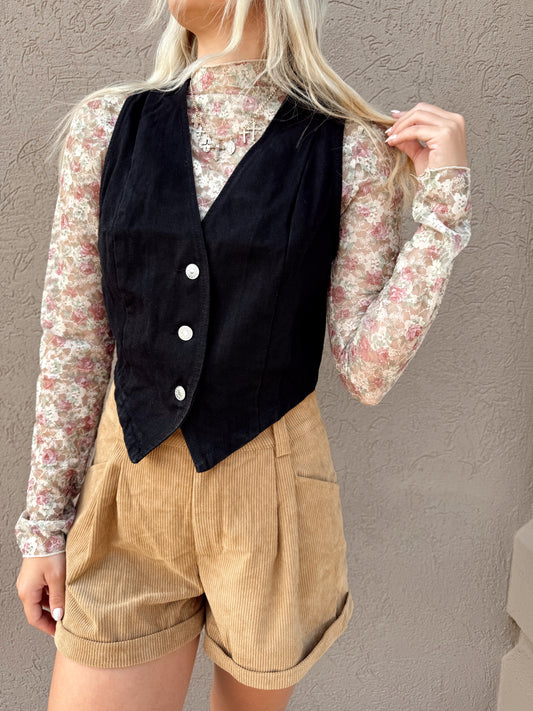 Vintage Rose Mesh Top