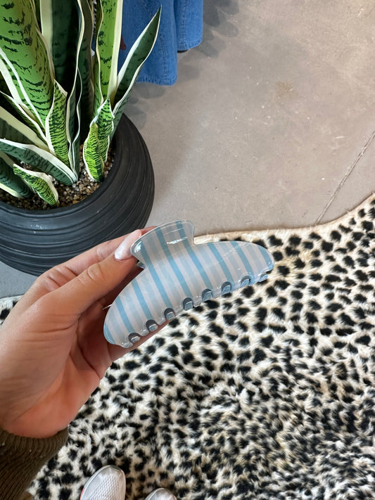 Striped Shell Claw Clip