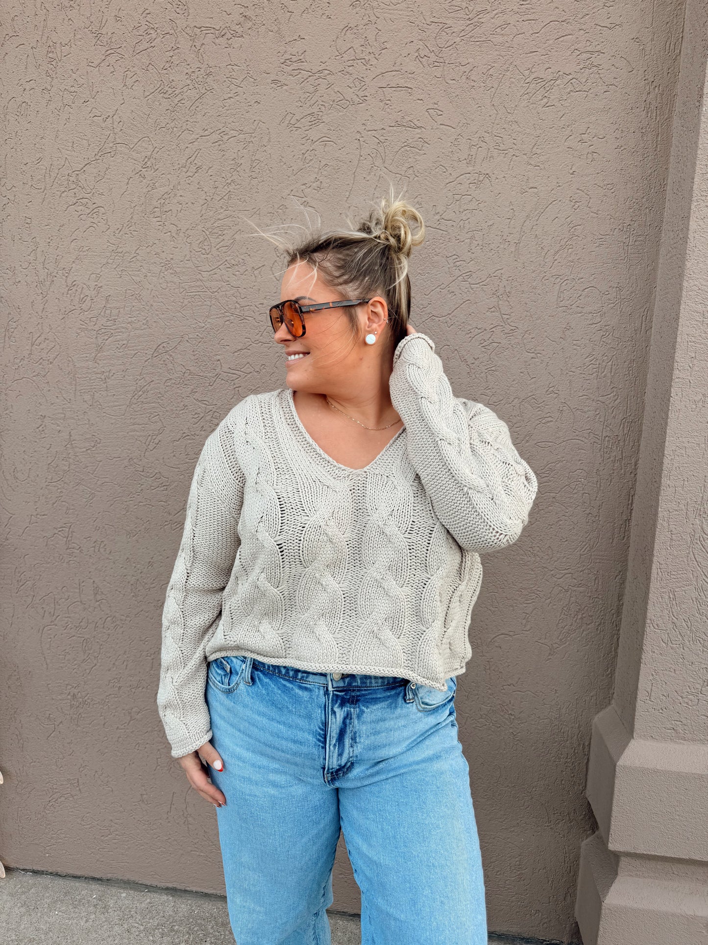 Taupe Knit Sweater
