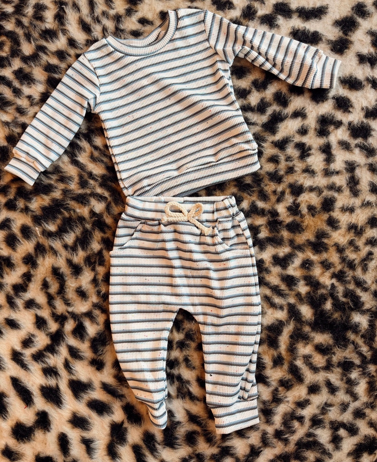 Blue Confetti Stripe Set