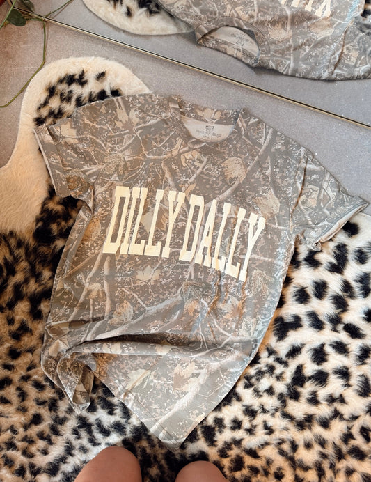 Camo Puff Print Dilly Dally Tee