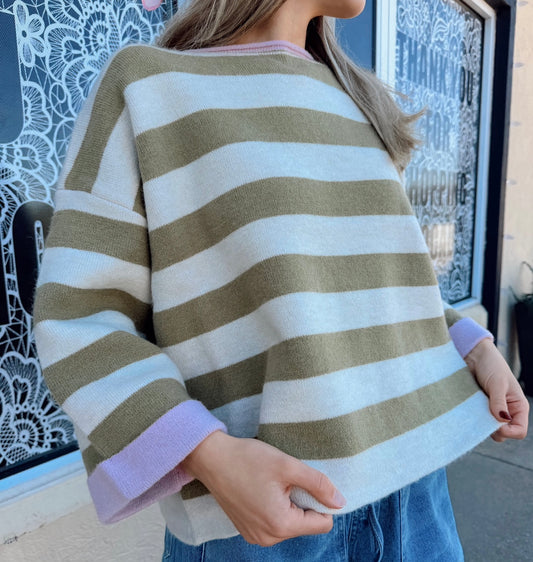 The Nellie Sweater- Olive