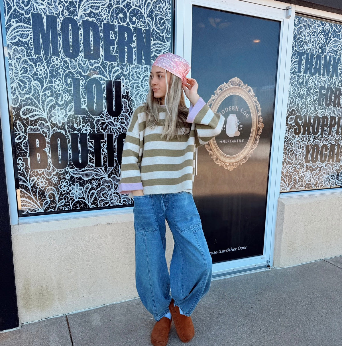 Drawstring Barrel Denim