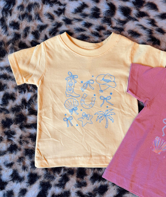 Beachy Bow Yellow Tee