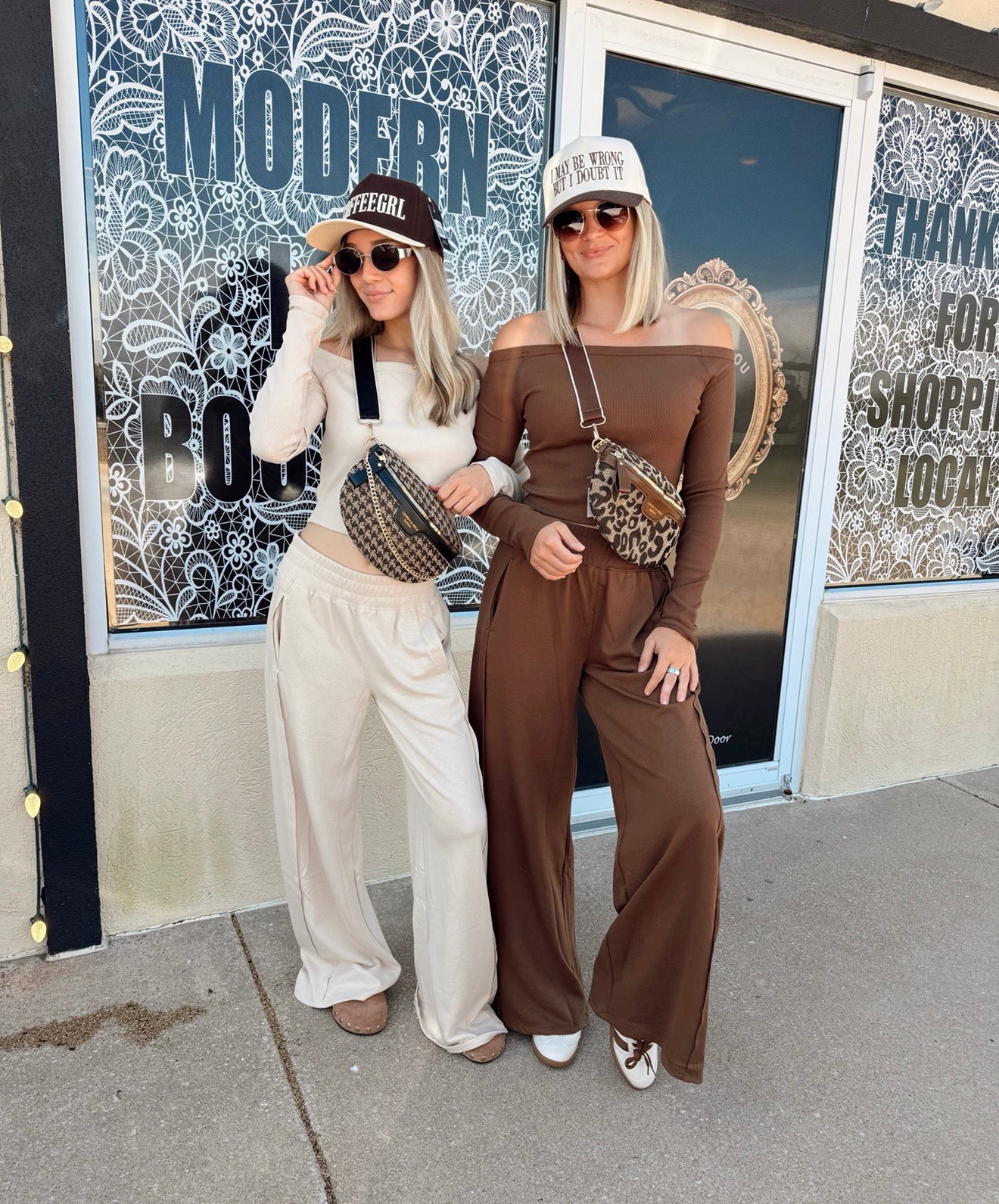 Mocha Off Shoulder Set