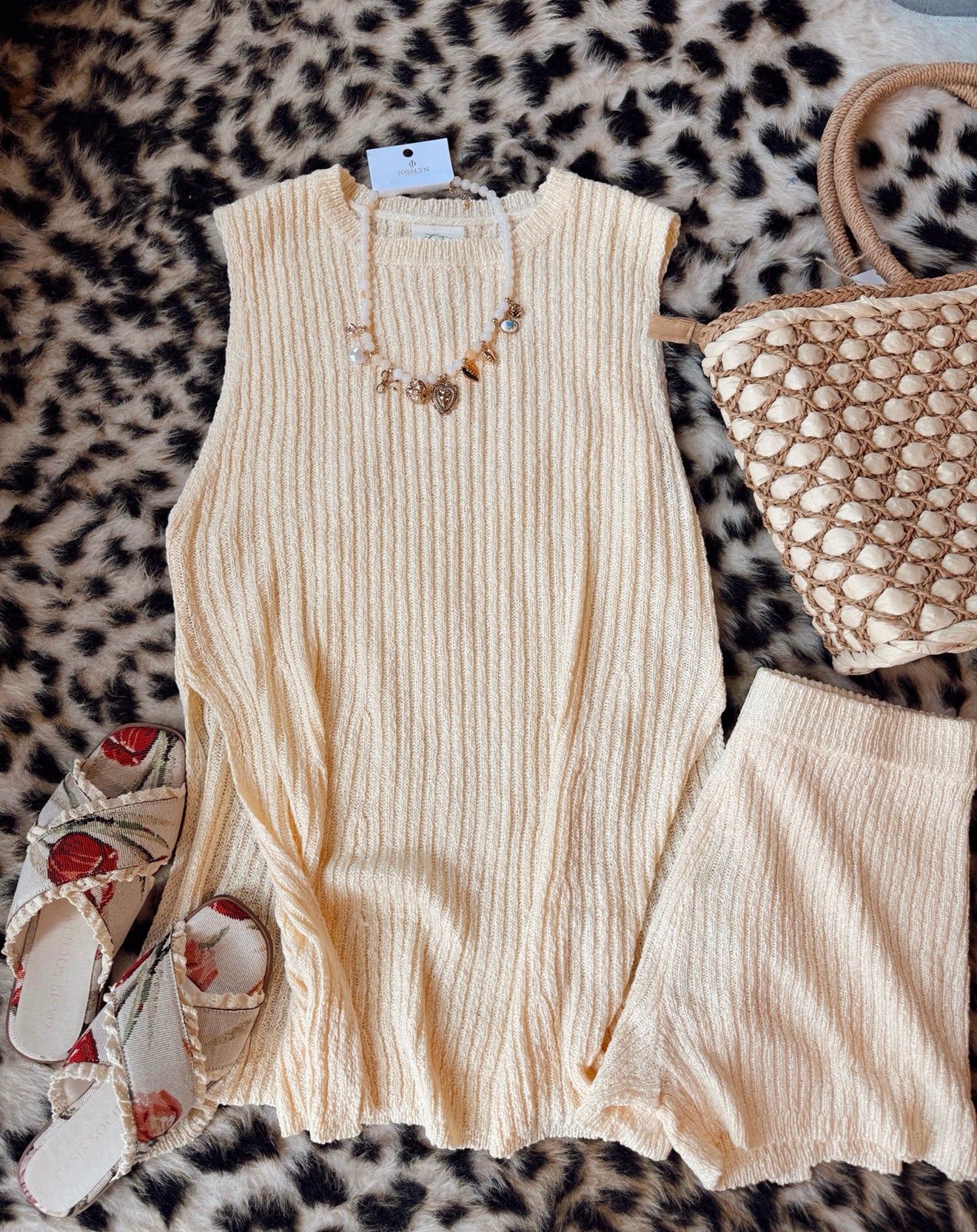 Cream Knitted Set