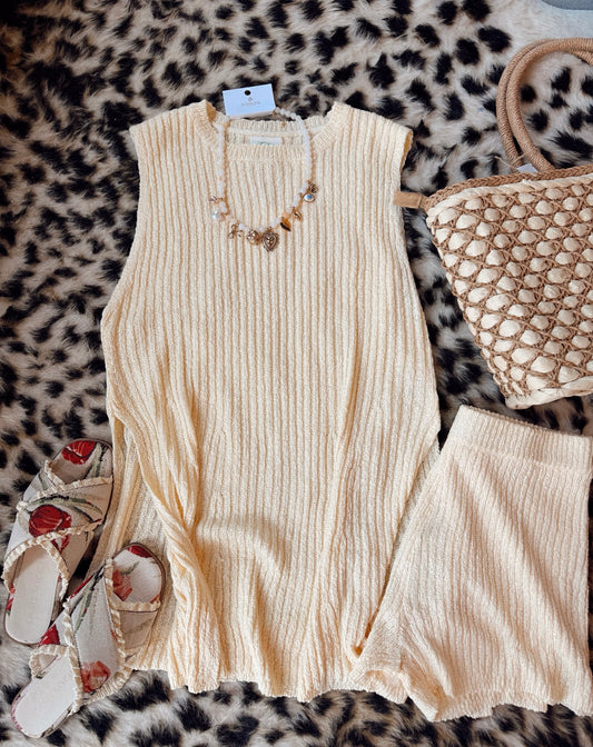 Cream Knitted Set