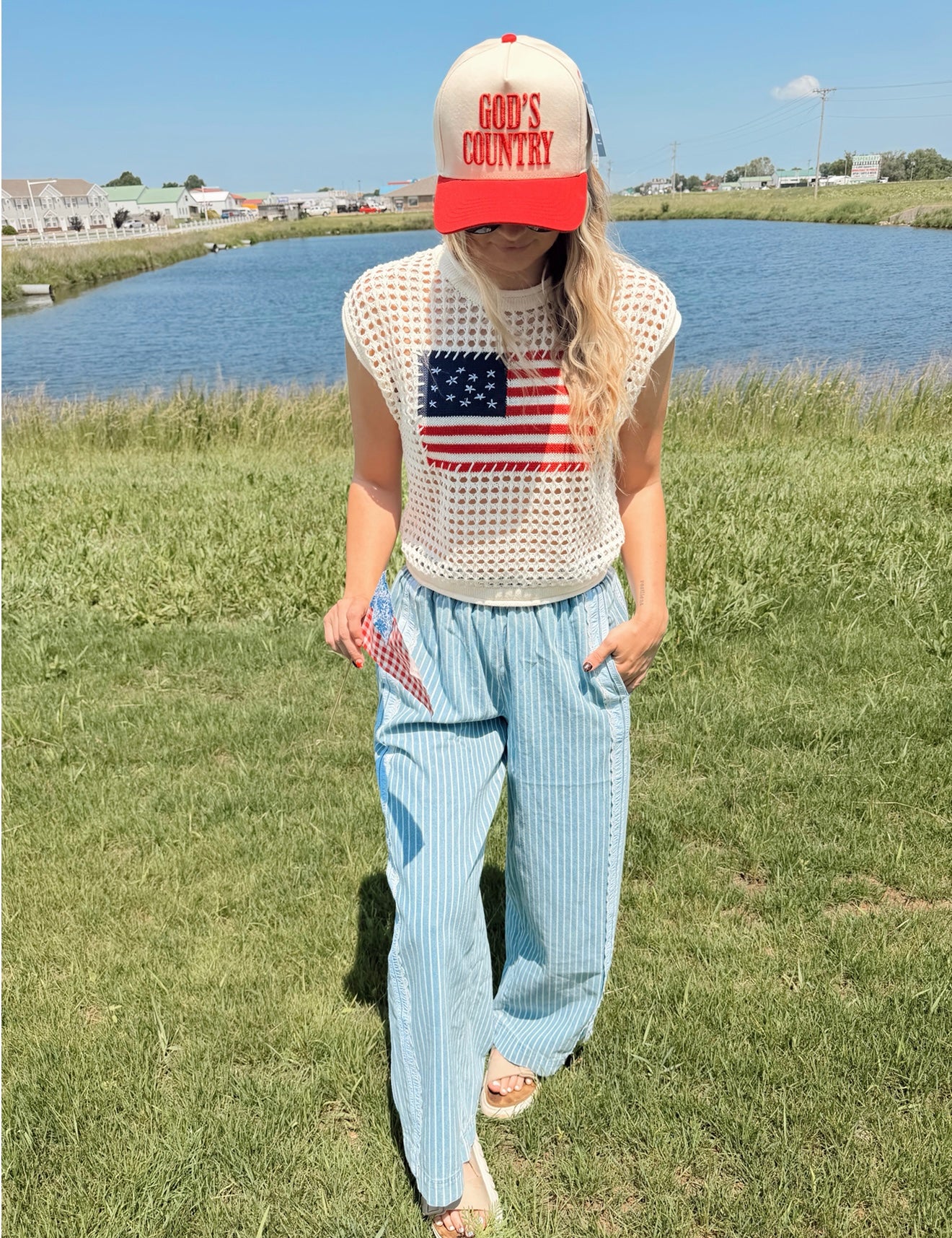 God Bless America Knit Top