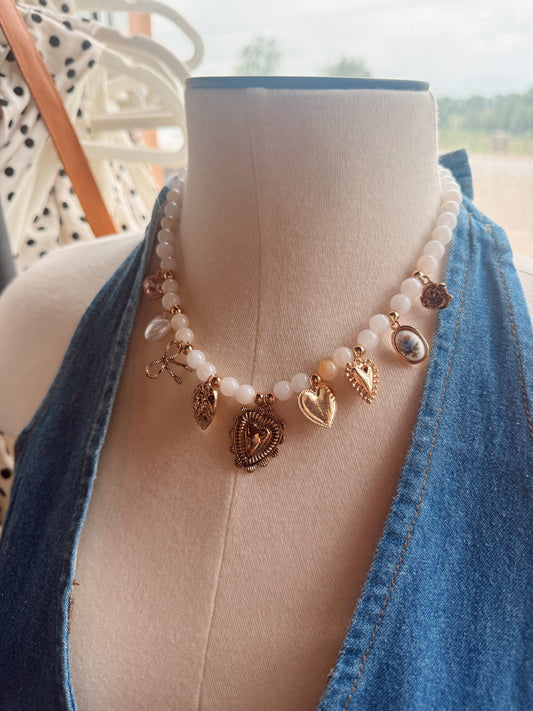 Vintage Bead Charm Necklace