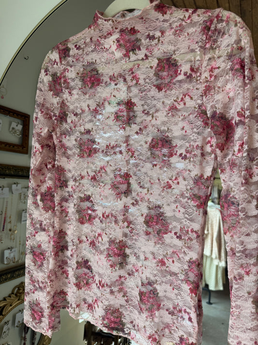 Pink Lace Top