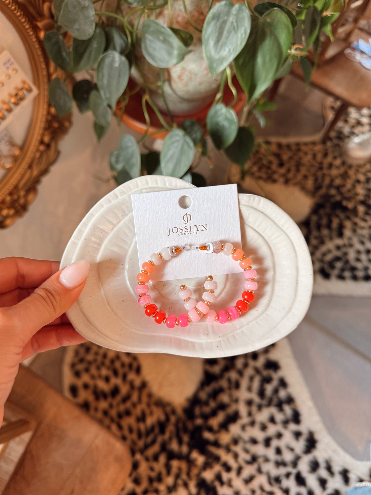 Beaded Hoop Earrings