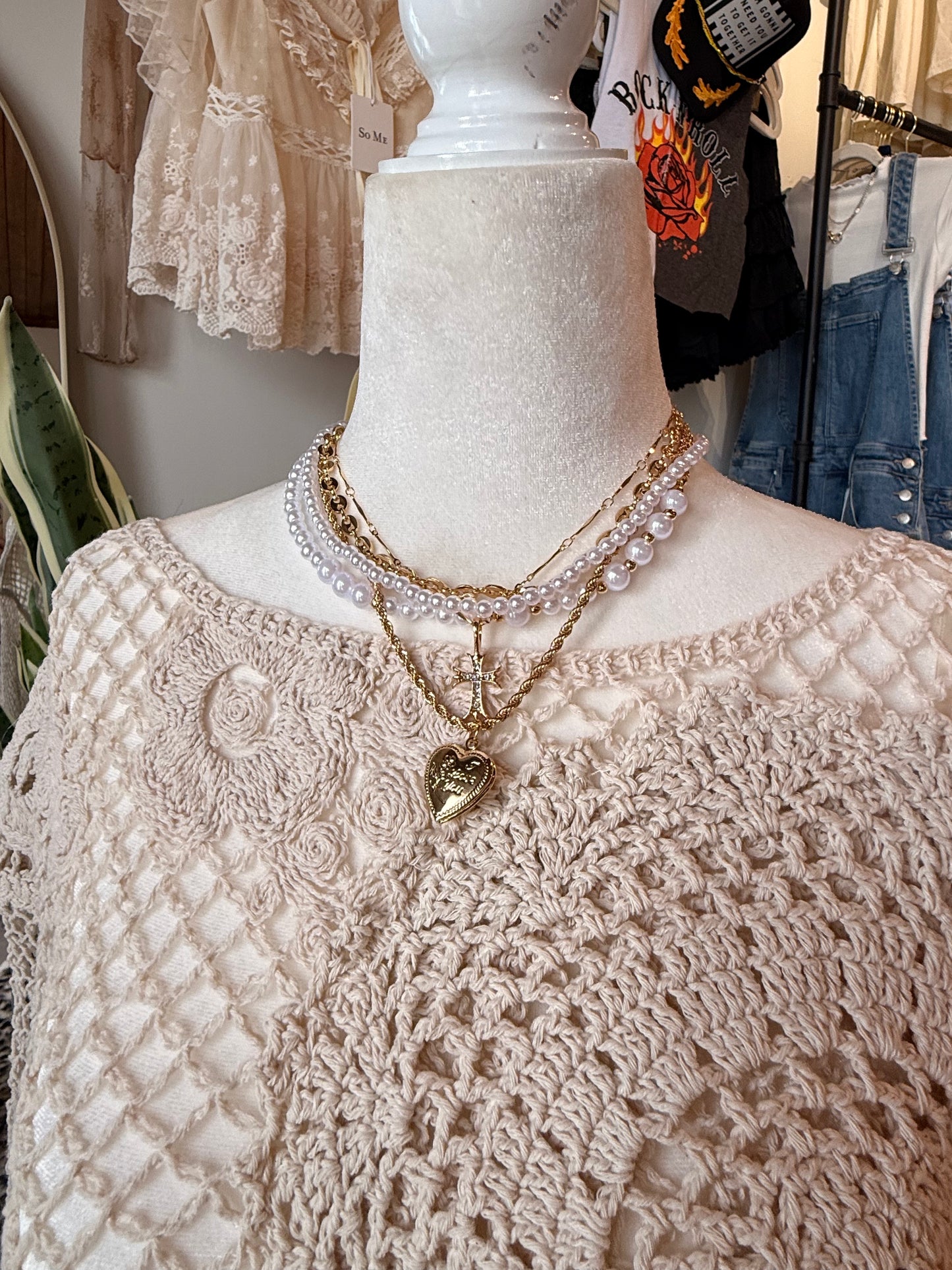 Layered Cross Necklace