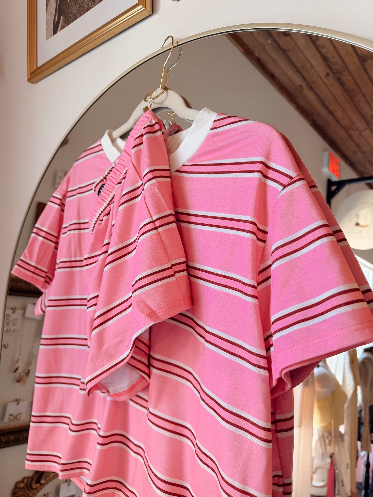 Pink Poppi Stripe Set