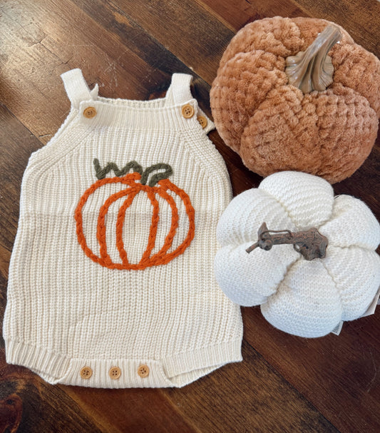 Knitted Pumpkin Onesie