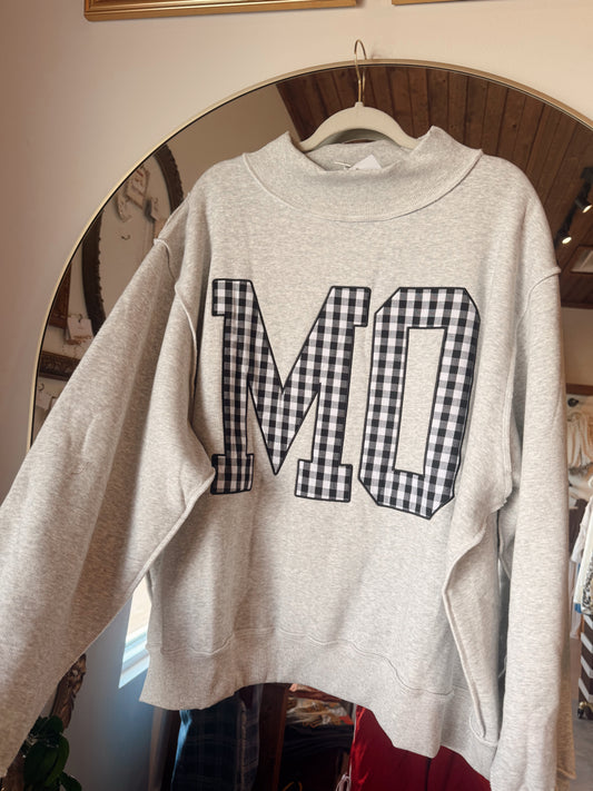 Gingham MO Mockneck