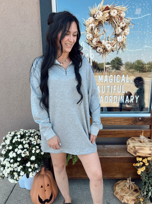 Grey Pullover Dress
