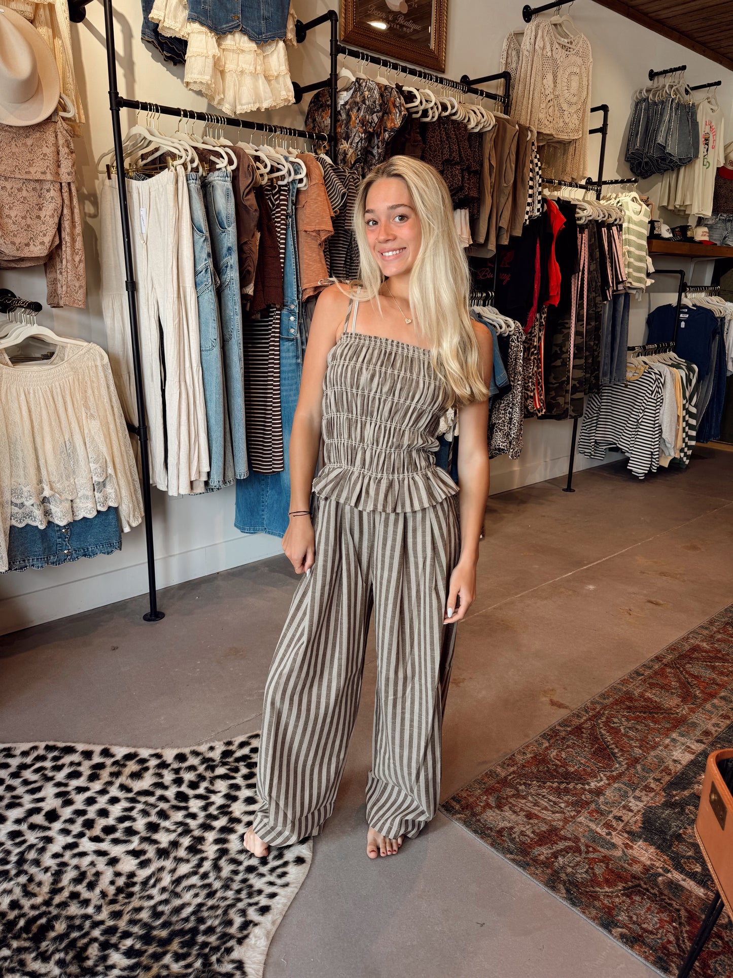 Smocked Stripe Jumper