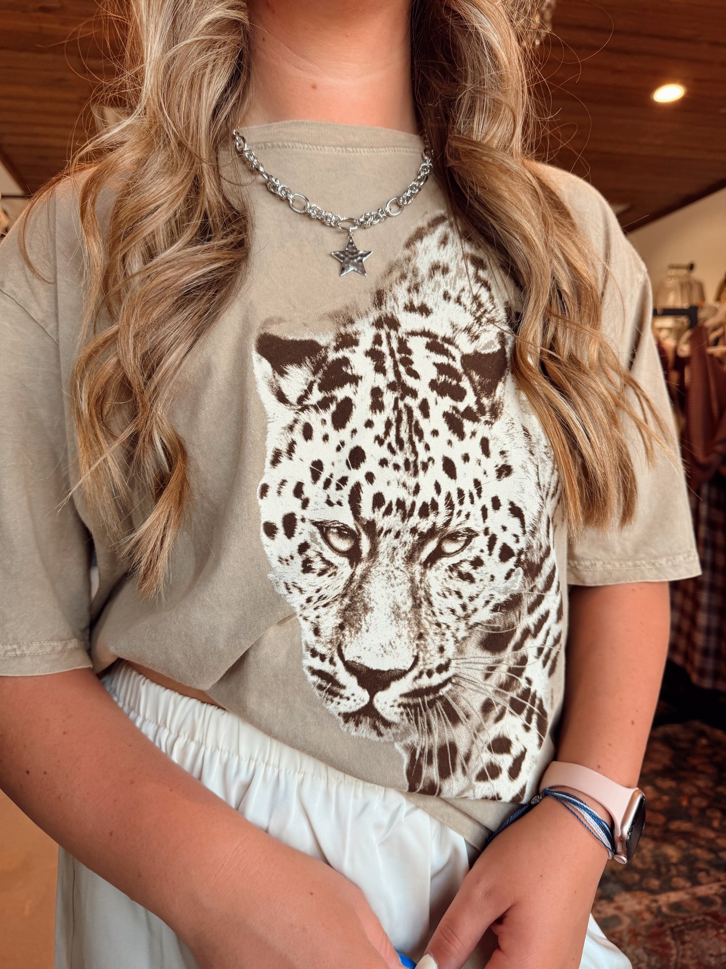 Taupe Leopard Tee