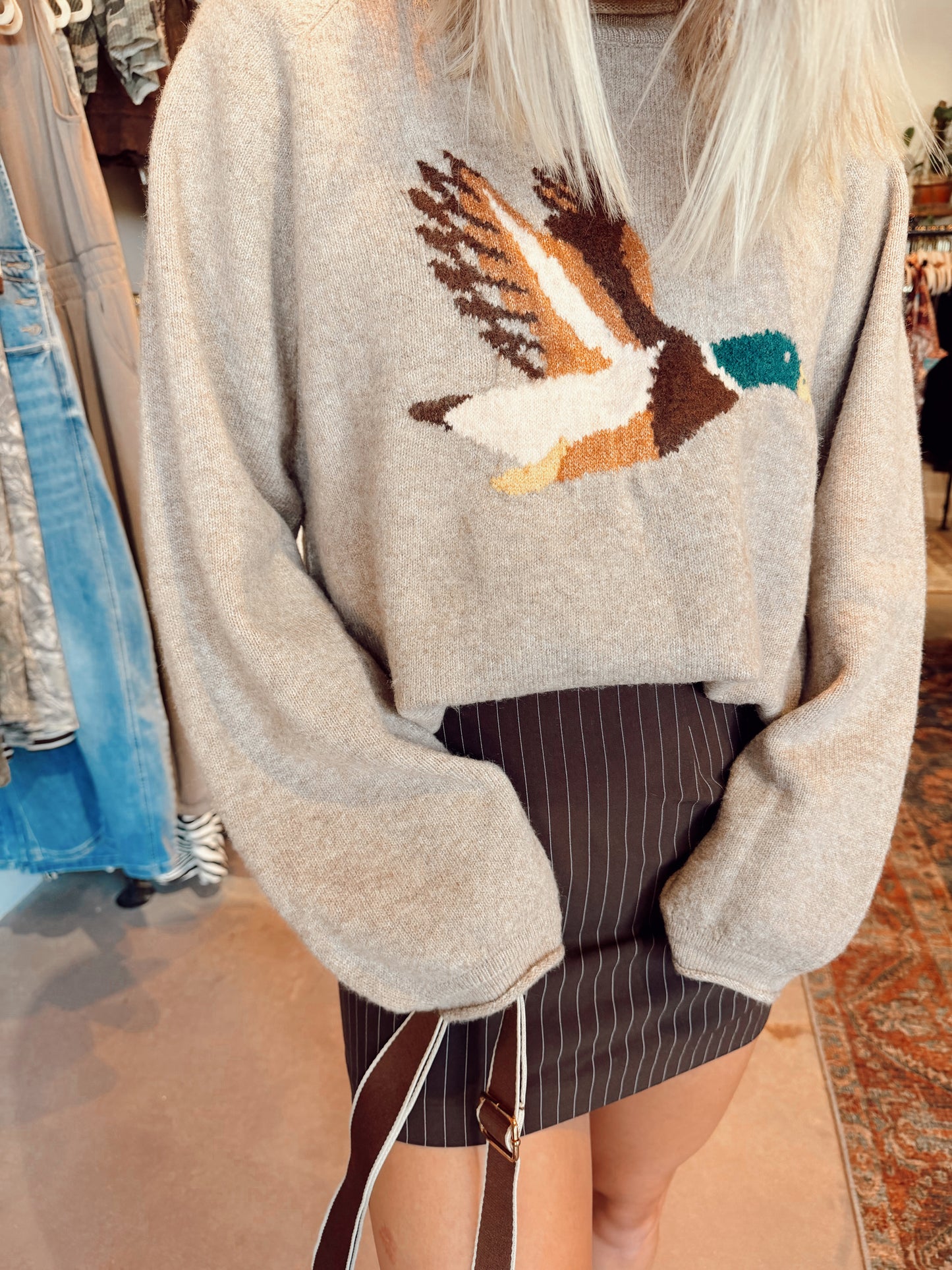 Cozy Mallard Sweater (Mocha)