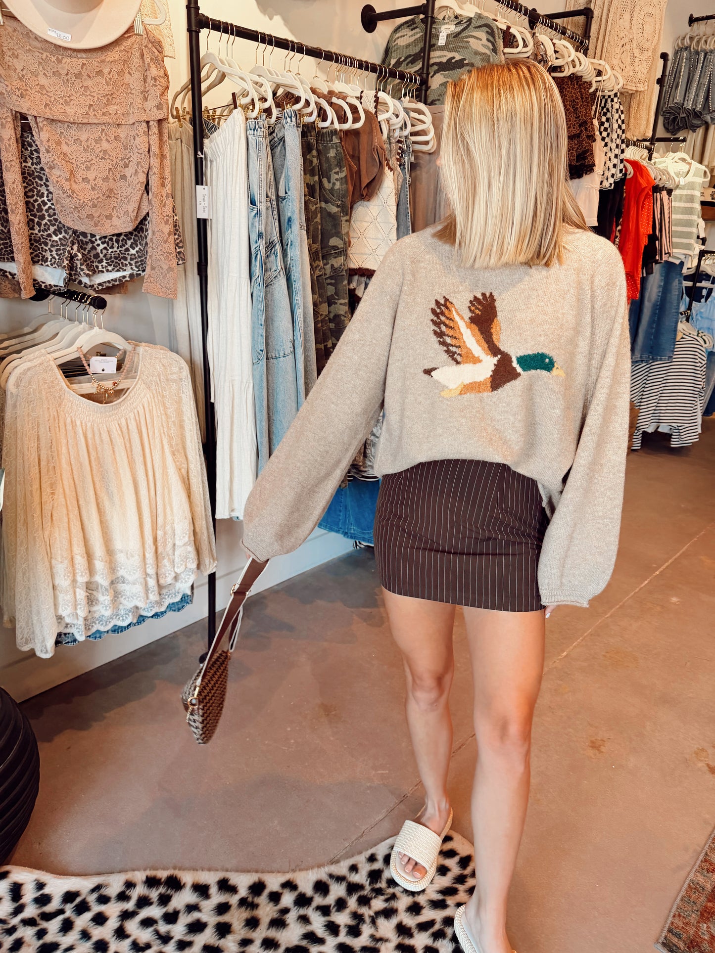Cozy Mallard Sweater (Mocha)
