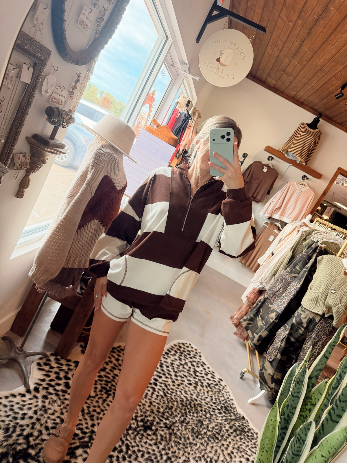 The Olivia Stripe Shorts Set