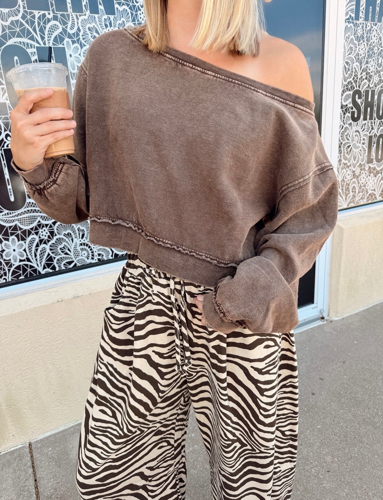 Mocha Cozy Crop