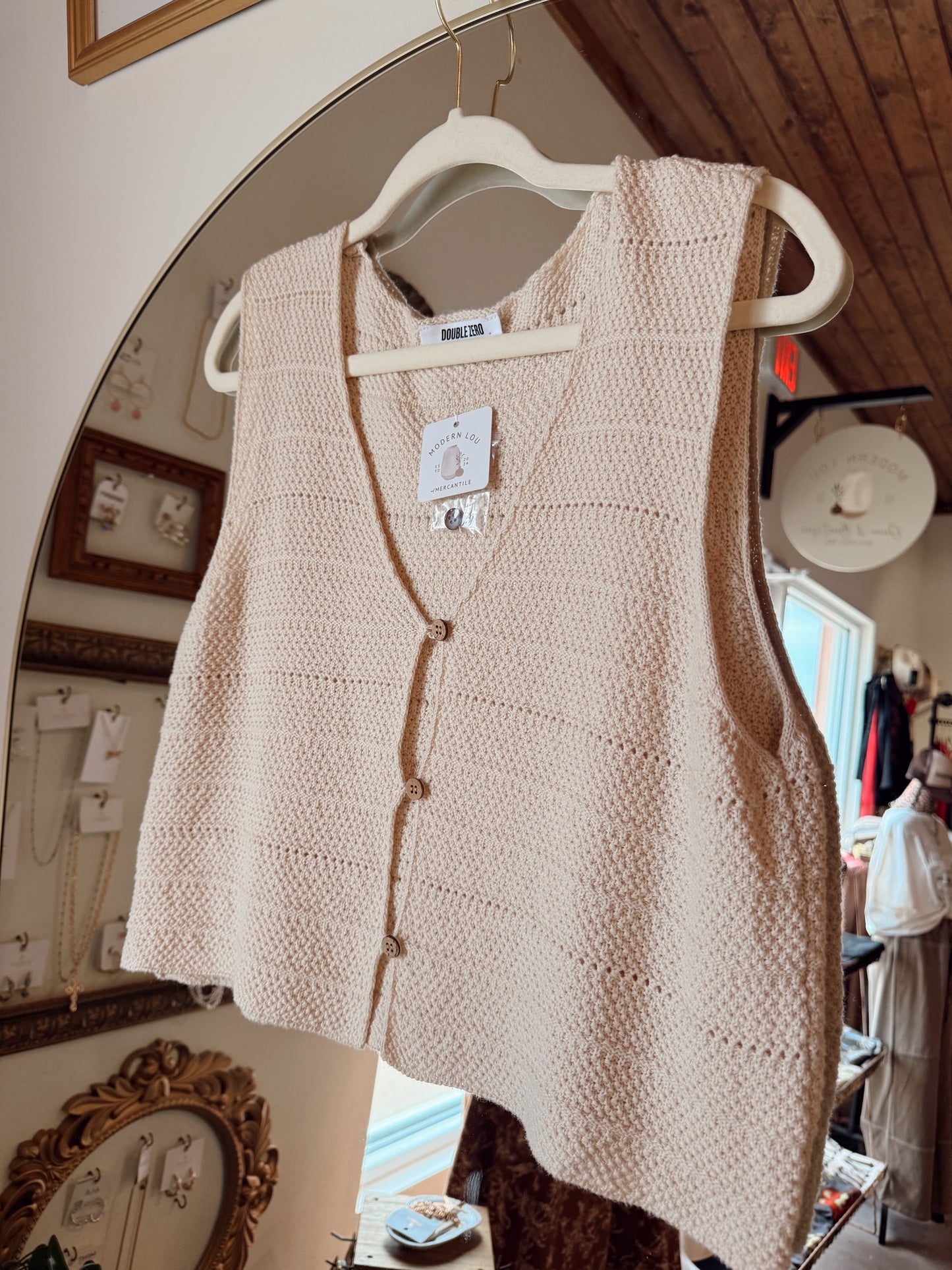 Cream Knit Tank