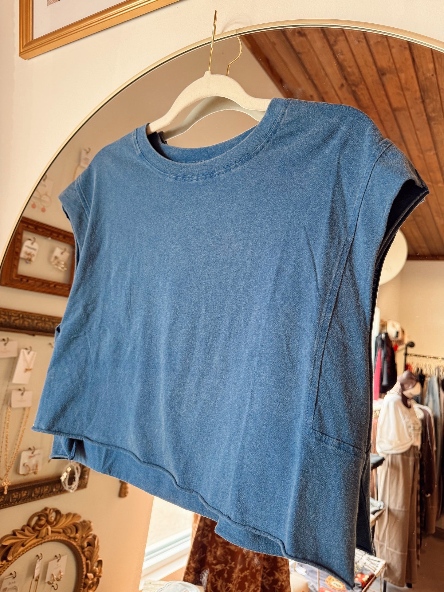 Navy Muscle Tank