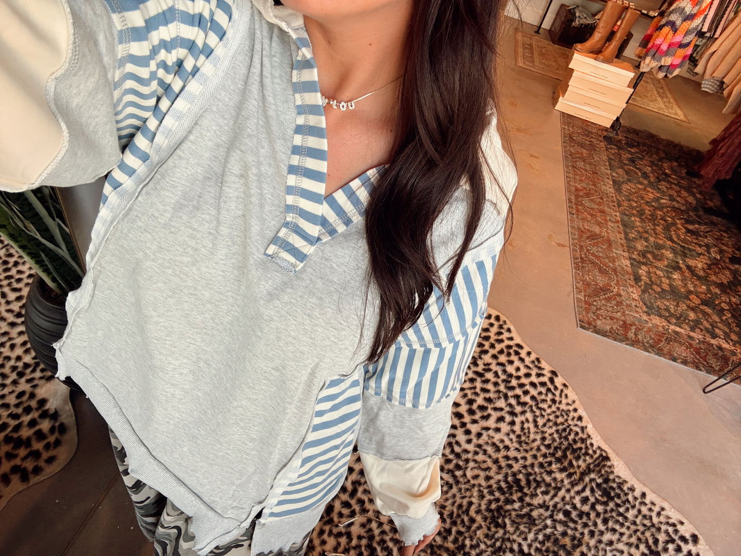 Cozy Contrast Top