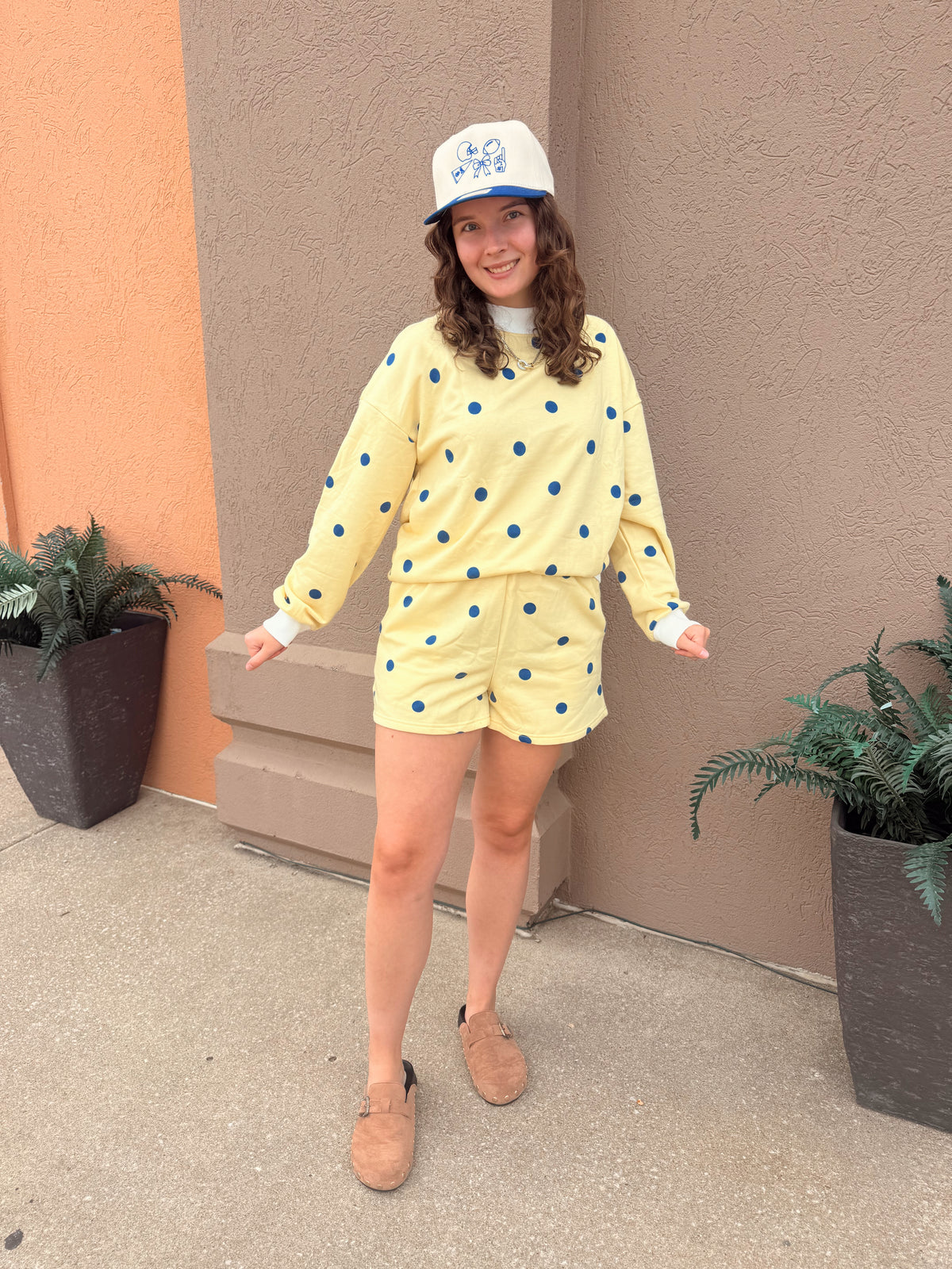 Polka Dot Mock Neck Set
