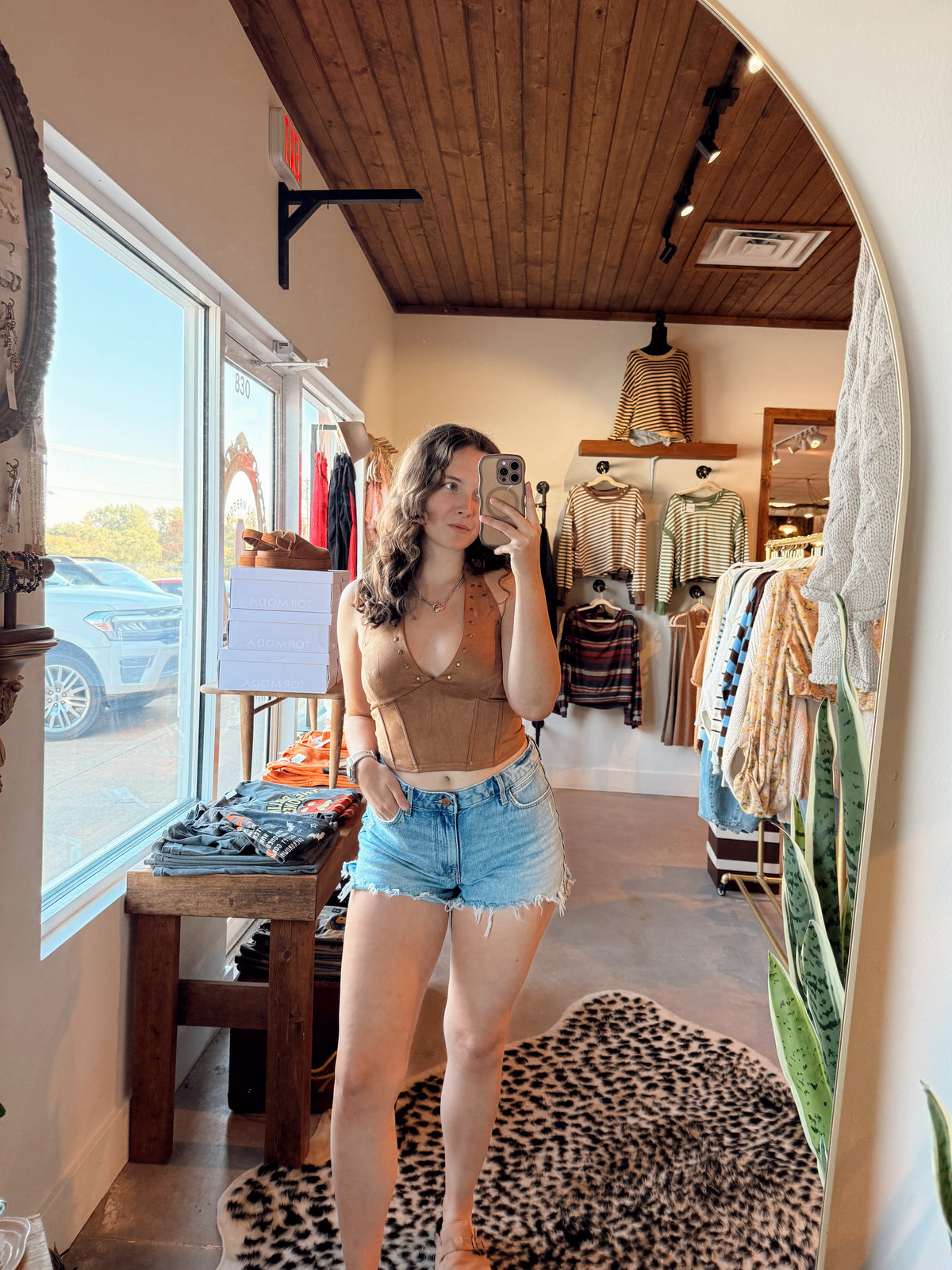 Suede Halter Top