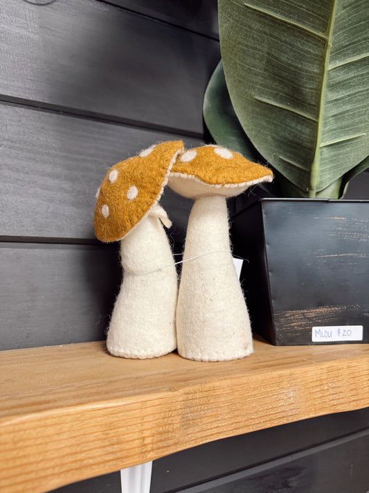 Felt Mushroom Pair