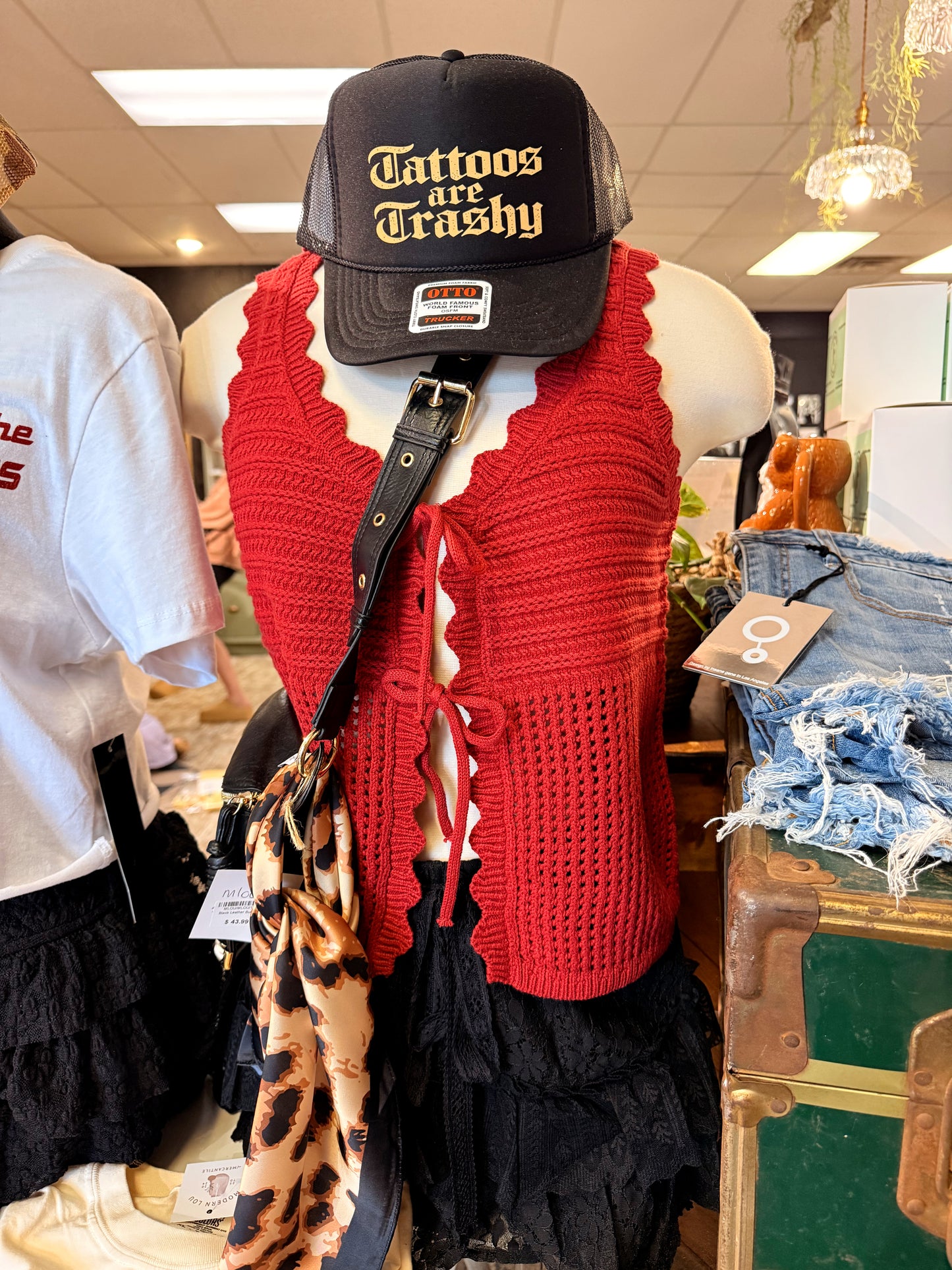 Red Knit Tank
