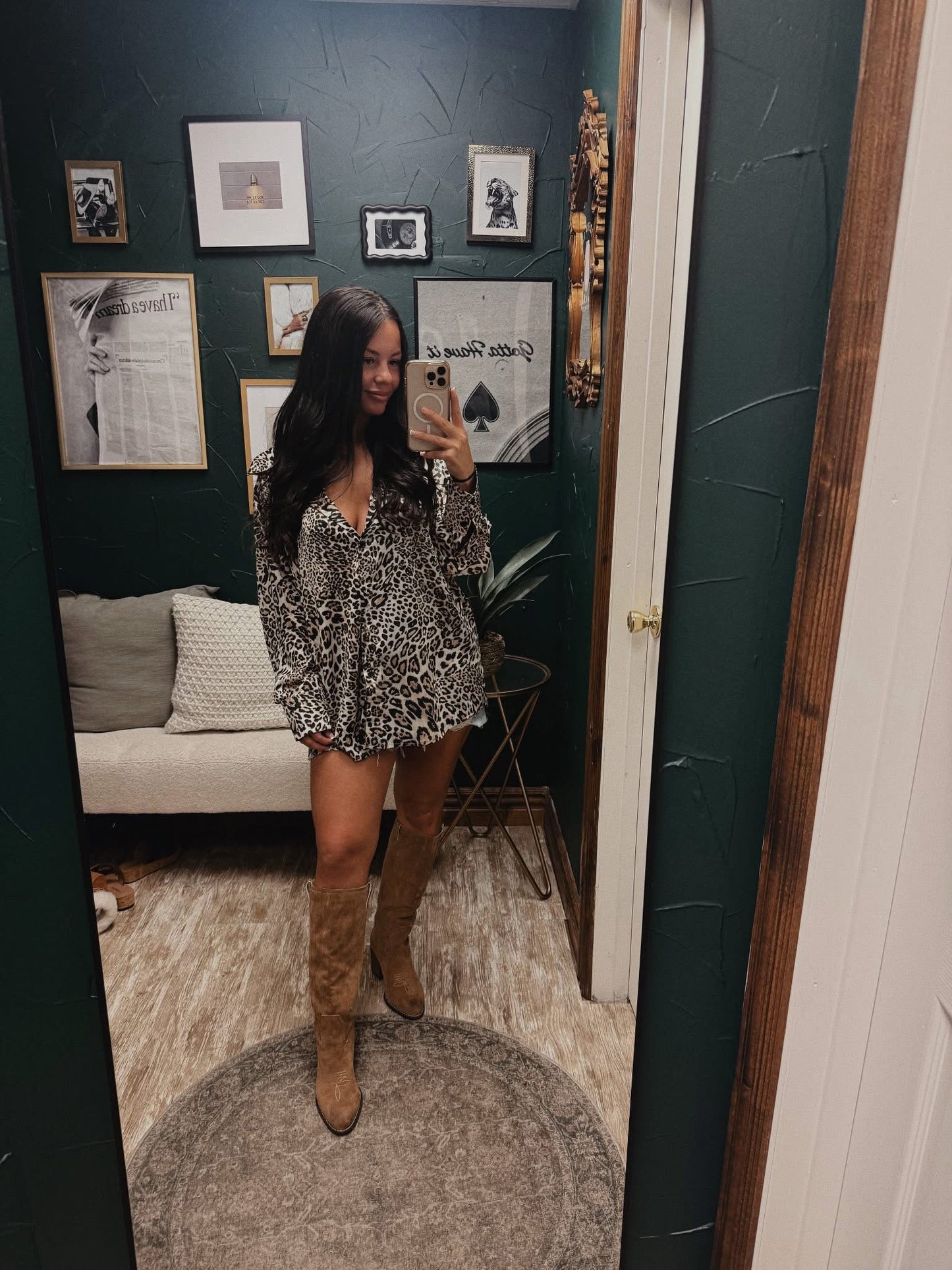 Silky Leopard Blouse